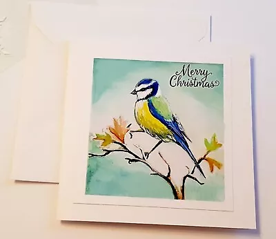 £2.50 • Buy Christmas Card Original Hand Painted  Original Print Robin Bird  With Mistletoe