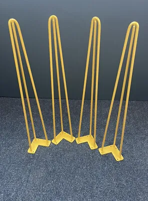 £28 • Buy Hairpin Legs Set Of 4 - 71cm Yellow/Gold - Free Delivery And Screws -