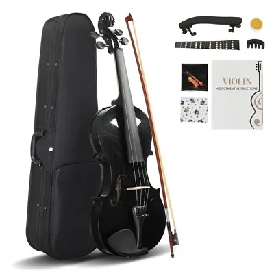 4/4 Violin Set For Adults Beginners Students With Hard CaseViolin BowShoulder • $58.16