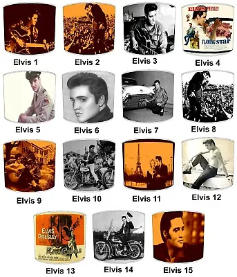 Elvis Presley Lampshades Ideal To Match Elvis Wallpaper Borders & Cushions • $37.37