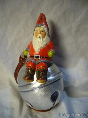 $260 • Buy Vaillancourt Folk Art Santa On Silver Bell For Christmas New 2023