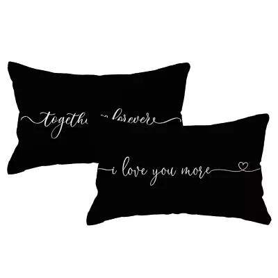 I Love You More Lumbar Throw Pillow Covers Together Forever Gift For Couples/... • $24.15