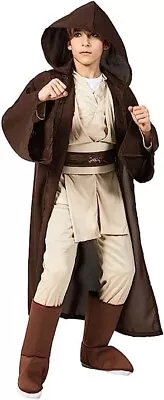 Kids Jedi Tunic Costume  Anakin Skywalker Full Set Jedi Cosplay Hooded Robe Sz L • $26.96