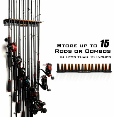 $15 • Buy KastKing Patented V15 Vertical Fishing Rod Holder Store 15 Rods Fishing Rack NEW