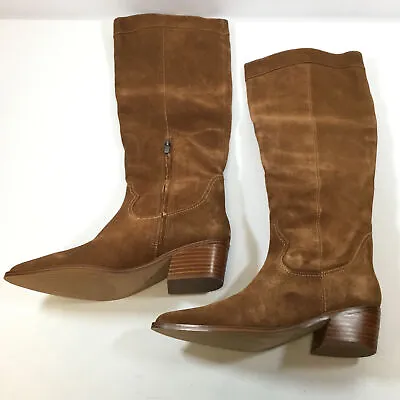 Nine West Orece Womens Cognac Side Zip Knee High Boots Size 9M • $149.99