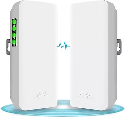 Outdoor WiFi Bridge Kit Range Wireless Access Extender Surveillance 5.8GHz 2Pack • $130.22