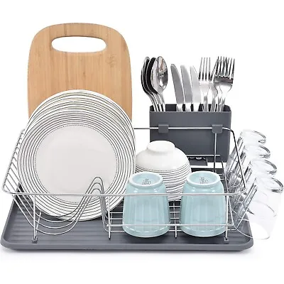 TOOLF Dish Rack 304 Stainless Steel Dish Drying Rack For Kitchen Counter Dish • $32.29