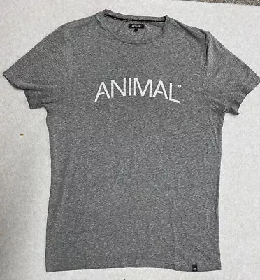 Animal Grey T-shirt Medium Mens Large Print • $8.70