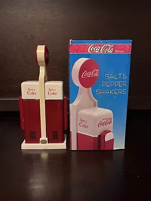 Coca Cola Salt & Pepper Shakers Vintage Vending Machine Gas Pump Style • $25.46