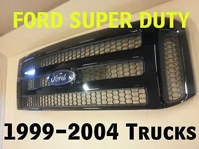 Ford High Gloss BLACK Grille CONVERSION 1999-2004  F250 F350 F450 F550 • $359