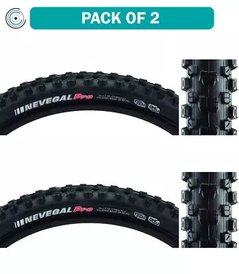 Pack Of 2 Kenda Nevegal Pro 24x2.5 Wire TPI 50 Black/BskReflective Road Tire • $81.26