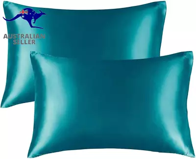 Mulberry Satin Silk Pillowcase For Hair And Skin - Soft Breathable Smooth Both S • $25.99