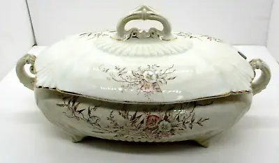 Vintage Homer Laughlin? Floral Covered Tureen Vegetable • $22.99