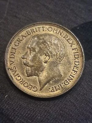 1911 Half Penny King George V Bronze Coin High Grade Lustrous Example • £39