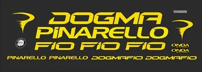 $39 • Buy Pinarello Dogma F10 Custom Made Frame Decal Set Yellow