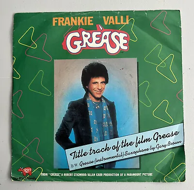 £5.79 • Buy FRANKIE VALLI Grease 7  45rpm UK Picture Sleeve Solid Centre VG+/EX