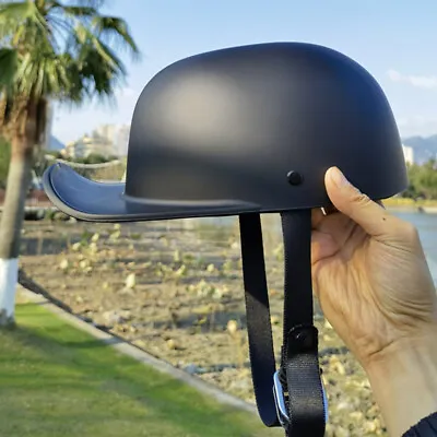 Motorcycle Half Helmet Open Face Scooter Moped Jet Helmet DOT Retro Baseball Cap • $43.91