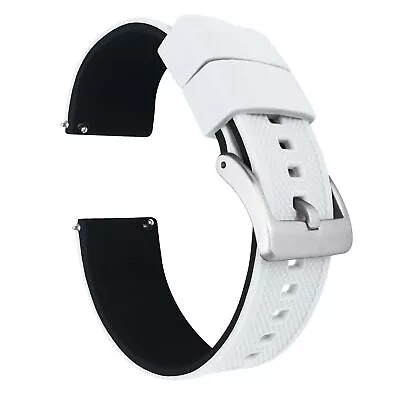 White Top Black Bottom Elite Silicone Watch Band Watch Band • $21.99