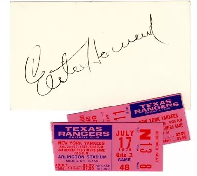 Elston Howard Ny Yankees Signed Autographed Index Card 3x5 - Free Ship • $85
