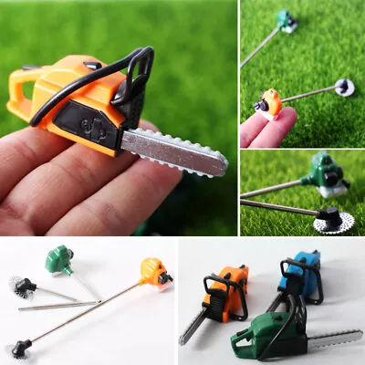1:12 Dollhouse Miniature Electric Chain Saw / Mini Lawn Mower Garden Farm Tool • $5.99
