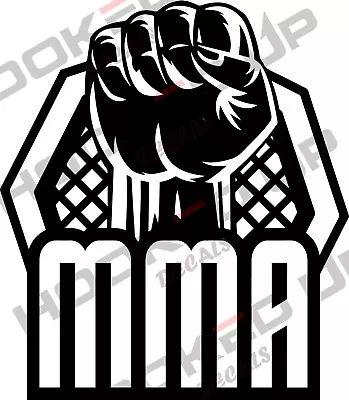 MMA Fist With Octagon Vinyl Transfer Decal • $7.50