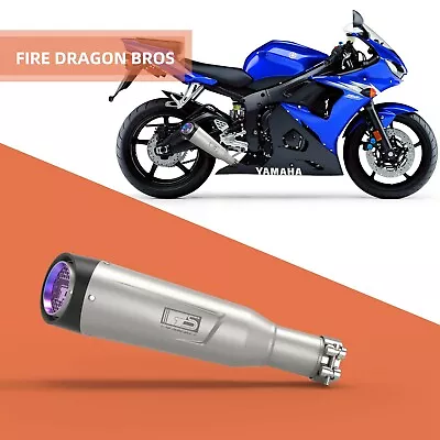 Fdb Slip On Muffler Exhaust Pipes Fit Yamaha 2003-2009 R6s 2003-2005 Yzf R6 T1 • $299.01