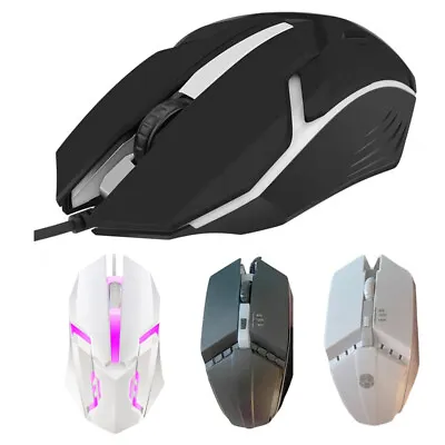 Gaming Mouse LED USB Wired Color Conversion Ergonomic Optics Gaming Mouse PC • £5.39