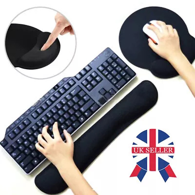 £8.98 • Buy Wrist Rest Mat Keyboard And Mouse Wrist Support Pad Set With Cushion Memory Foam