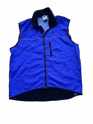 Brooks ASR Vest Men Large Blue Zip Up Logo Active Gym Run Hike Athletic ACTIVENT • $19.50