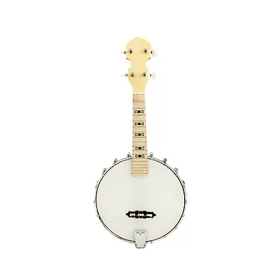 Caraya BJ-24 All-Maple Concert Ukulele Size 4-String BanjoOpen-BackMilky Top • $349