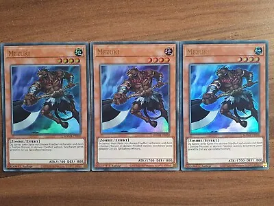 3x Yu-Gi-Oh! MAMA-DE050 Mezuki Ultra Rare NM 1st Ed • $4.86