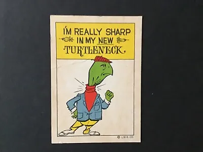 Vintage 1960's I'm Really Sharp In My Turtleneck Funny Monsters LM Becker Card • $4