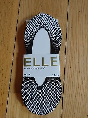 £1.99 • Buy Elle Fashion Shoe Liners 3 Pack Size UK 4-8 NEW