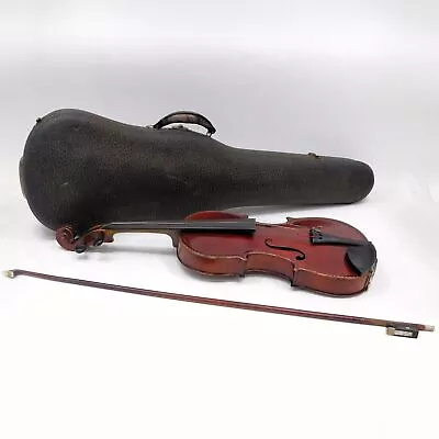 Unbranded 4/4 Full Size Wooden Violin W/ Case And Bow (Parts And Repair) • $95