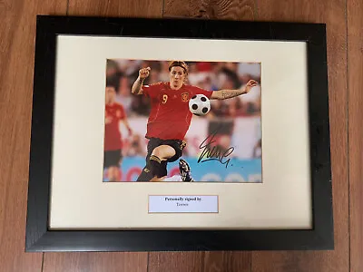 £75 • Buy Hand Signed Photo Of Fernando Torres In A Frame