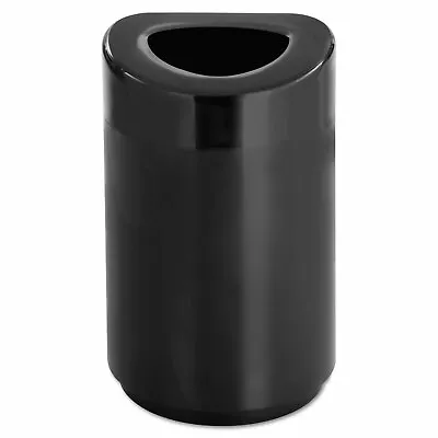 Safco Open Top Round Waste Receptacle Steel 30gal Black 9920BL • $279.73