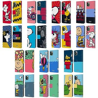 OFFICIAL PEANUTS HALFS AND LAUGHS LEATHER BOOK CASE FOR APPLE IPHONE PHONES • $23.95