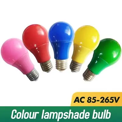 Colorful LED Light Bulb E27 3w 5w 7w 9w Lamp Ac220v 110v Red Blue Green Yellow P • $1.99