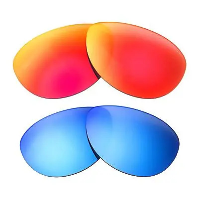 Walleva Fire Red + Ice Blue Polarized Lenses For Maui Jim Baby Beach Sunglasses • $34.99