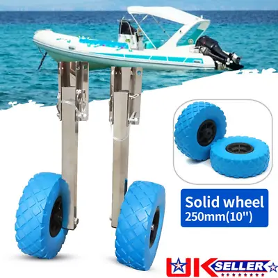 £82.80 • Buy Heavy Duty Inflatable Boat Launching Wheels 10 X 3 '' For Kayak Yacht Dinghy