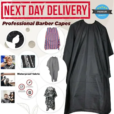 Barbers Hair Cut/Cutting Hairdressing Hairdressers Salon Barber Gown Cape Black • £2.98