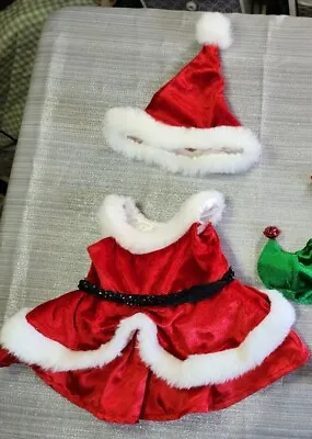 £8.99 • Buy Christmas Build A Bear Outfit Mrs Santa Claus Dress & Santa Hat