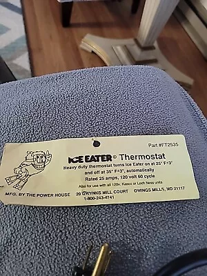 Ice Eater De-icer Aerator Thermostat Controller W/ Adj. Temp. Universal Fit 115v • $100