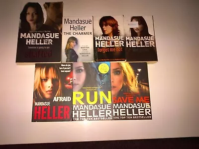 Mandasue Heller Paperback X 7 BUNDLE / JOBLOT - Afraid / Shafted / Charmer / Run • £15.99