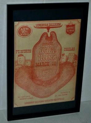 $99.99 • Buy Willie Nelson Rare Longhorn Ballroom Dallas Vintage 70 's Concert Poster / Ad