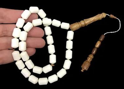 Prayer Beads Inlaid 33 Tasbeeh Islamic Masbaha Rosary Of Camel Boneسادة سبحة عظم • $44.99