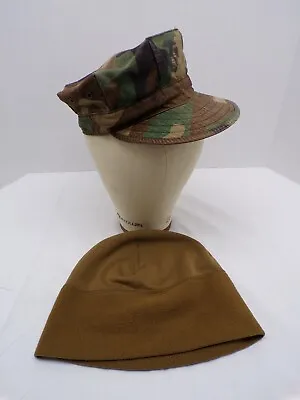 Marine Corps Woodland Pattern Camo Hat And Peckham Beanie Lot • $19.99