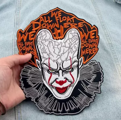 LARGE 8  - It Horror Movie PENNYWISE Clown Character - Embroidered Iron On Patch • $10.95