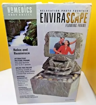 HOMEDICS ENVIRASCAPE RELAXATION Flowing  FOUNTAIN PHOTO FRAME New In Box WF-PF1 • $7.99