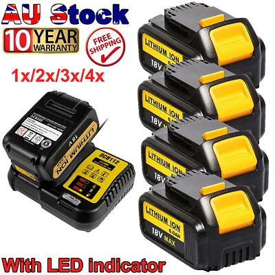 4X 6.0Ah For Dewalt 18v Battery XR DCB184-XE DCB185 DCB115 DCF885 DCD796 DCD996 • $19.90